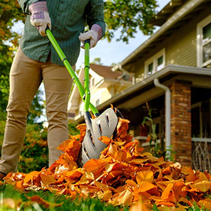 Earthwise 50002 Gator Grabber Telescoping Leaf Clean-Up Tool, Green/Black