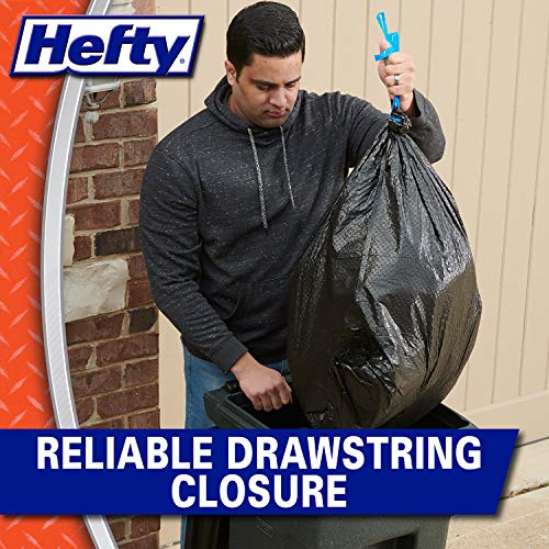 Hefty Ultra Strong Multipurpose Large Trash Bags, Black, Unscented, 30 Gallon, 25 Count (Pack of 1)