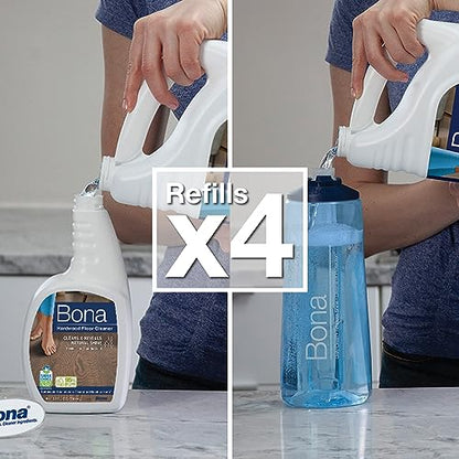 Bona Hardwood Floor Cleaner Refill - 128 fl oz - Residue-Free Floor Cleaning Solution for Bona Spray Mop and Spray Bottle Refill - For Wood Floors