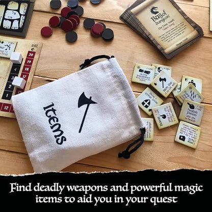 Bag of Dungeon - DARE YOU ENTER THE DRAGON'S LAIR? - A family fantasy adventure board game for 1-4 players ages 7 and up