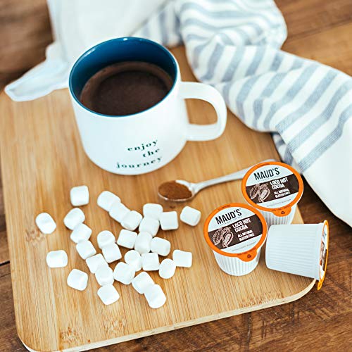 Maud's Dark Hot Chocolate (Loco Hot Cocoa), 50ct. Solar Energy Produced Recyclable Single Serve Gluten Free Dairy Free Hot Cocoa Pods, 100% California Blended Hot Chocolate, KCup Compatible