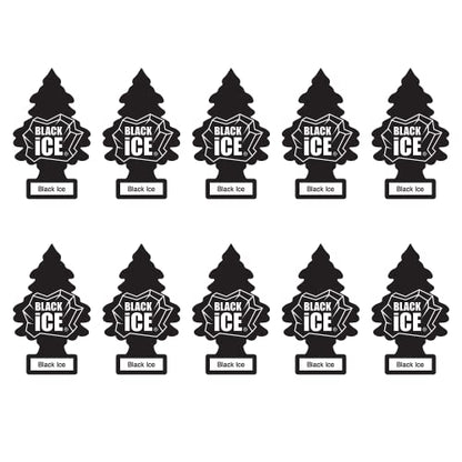 Little Trees Car Freshener, Black Ice, 10-Pack