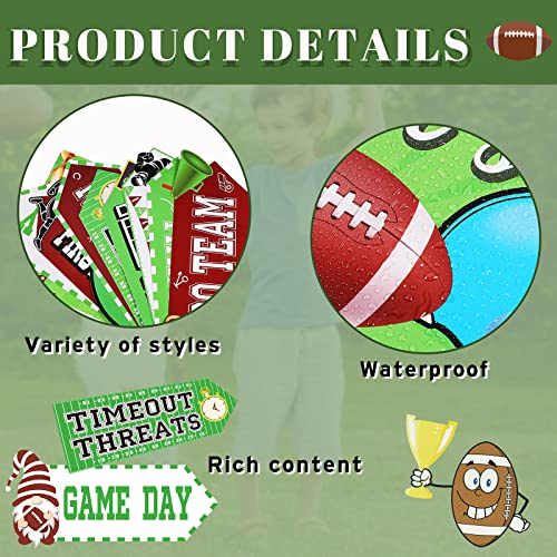 20 Pieces Football Party Sign Football Tailgate Party Supplies Concession Stand Decoration Football Team Party Decor Favors for Game Bar Decoration Kit