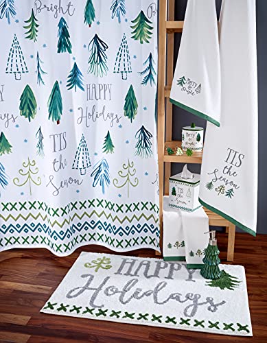 Avanti Linens - Hand Towel, Soft & Absorbent Cotton, Holiday Bathroom Decor (Christmas Trees Collection)