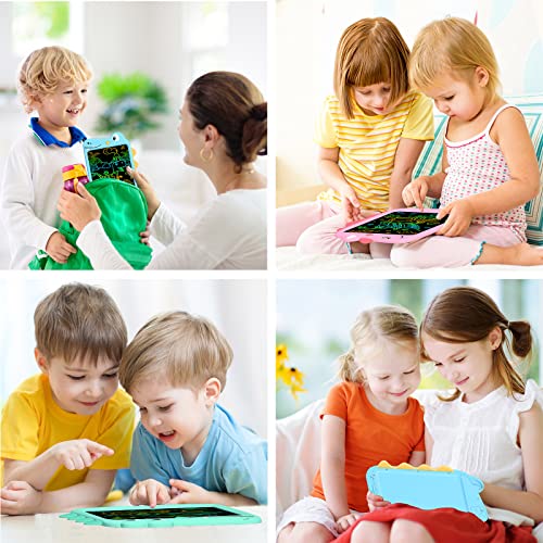 LCD Writing Drawing Tablet for Kids - 10 Inch Colorful Doodle Board Educational Learning Erasable Reusable Pad with Magnetic Pen Toddler Toy Gift for 3 4 5 6 7 8 9 Years Old Boy Girl (Crocodile)
