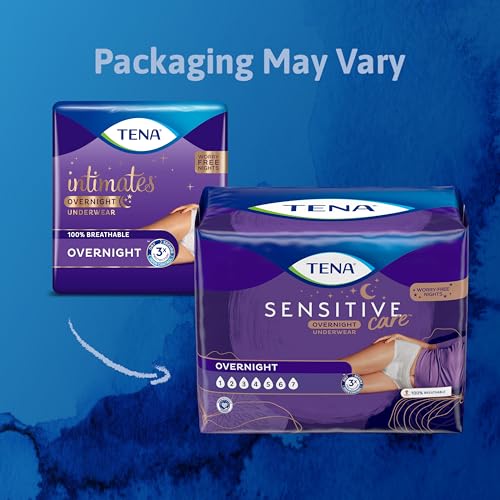 TENA Incontinence Underwear for Women, Overnight Absorbency, Intimates - Large - 56 Count