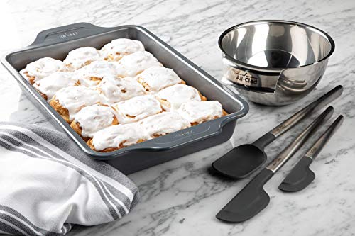 All-Clad Pro-Release Nonstick Baking Pan 9x13 Inch Oven Broiler Safe 450F Half Sheet, Cookie Sheet, Muffin Pan, Cooling & Baking Rack, Round Cake Pan, Loaf Pan, Baking Pan Grey