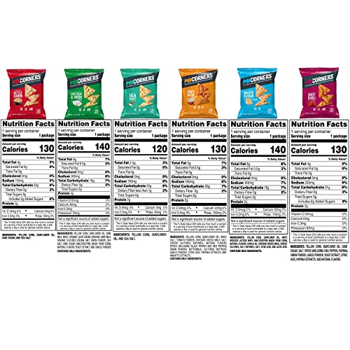 PopCorners Popped Corn Snacks, 6 Flavor Variety Pack, 1oz Bags (20 Pack)