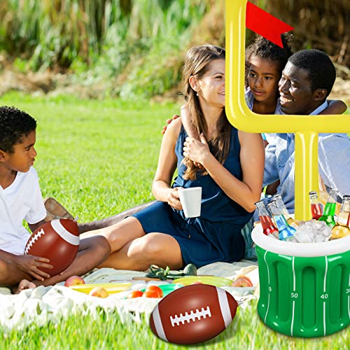 Zhanmai 3 Pieces Inflatable Football Drink Cooler, Inflatable Goal Post Drink Beverage Football Cooler for Game Day, Tailgate Accessories Sports Theme Party Favors Supplies(Soccer)