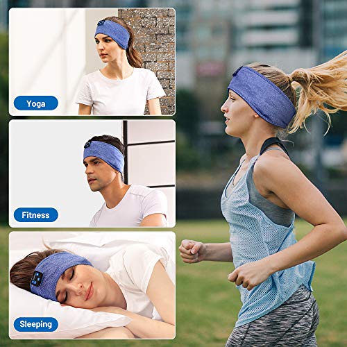 Perytong Sleep Headphones, Bluetooth Sports Headband Headphones with Ultra-Thin HD Stereo Speakers Perfect for Sleeping,Workout,Jogging,Yoga,Insomnia, Air Travel, Meditation