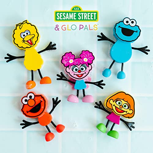 Glo Pals x Sesame Street Water-Activated Light-Up Cubes for Sensory Play (Big Bird - Yellow & Orange)