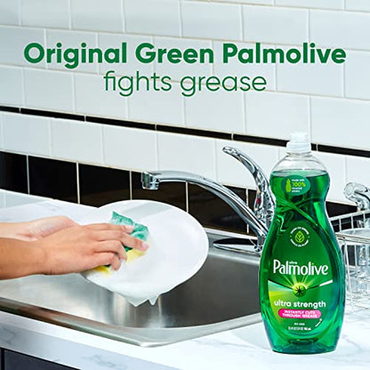 Palmolive Ultra Strength Liquid Dish Soap, Original Green, 20 Fluid Ounce