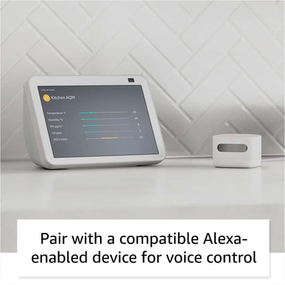 Amazon Smart Air Quality Monitor – Know your air, Works with Alexa– A Certified for Humans Device