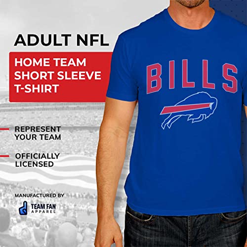 Team Fan Apparel NFL Home Team Tee - Gameday Adult T-Shirt - Pro Football Cotton & Polyester Shirt (Buffalo Bills - Blue, Adult XX-Large)