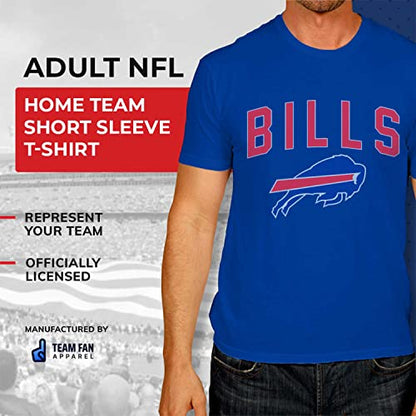 Team Fan Apparel NFL Home Team Tee - Gameday Adult T-Shirt - Pro Football Cotton & Polyester Shirt (Buffalo Bills - Blue, Adult XX-Large)