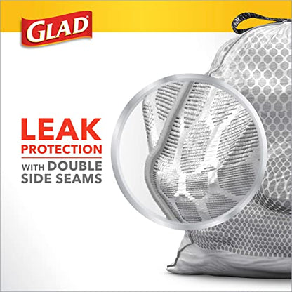 Glad ForceFlex Tall Kitchen Drawstring Trash Bags, 13 Gal, Fresh Clean, 110 Ct, Pack May Vary