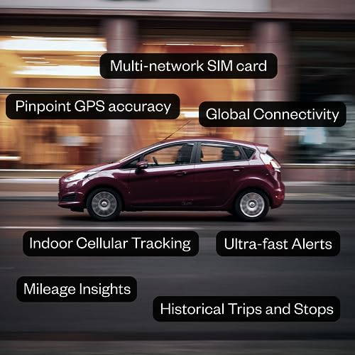 Spytec GPS Anti-Theft Tracker, 5 Second Updates & Alerts Ignition On/Off, Vehicle Movements, Personal & Work Car Monitoring | Unlimited US & Worldwide Real-Time Tracking App - Subscription Required