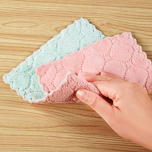 Hypermotion Microfiber Cleaning Cloth, Kitchen Towels, Double-Sided Microfiber Towel Lint Free Highly Absorbent Multi-Purpose Dust and Dirty Cleaning Supplies for Kitchen Car Cleaning. Pack of 12