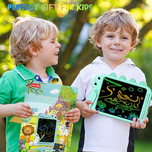 LCD Writing Drawing Tablet for Kids - 10 Inch Colorful Doodle Board Educational Learning Erasable Reusable Pad with Magnetic Pen Toddler Toy Gift for 3 4 5 6 7 8 9 Years Old Boy Girl (Crocodile)