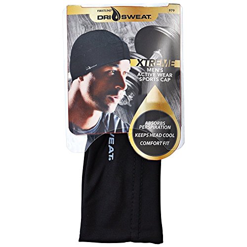 Dri Sweat mens Full Coverage skull caps, Black