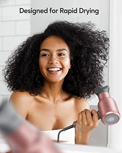 Wavytalk Professional Ionic Hair Dryer Blow Dryer with Diffuser and Concentrator for Curly Hair 1875 Watt Negative Ions Dryer with Ceramic Technology Nozzle for Fast Drying as Salon Light and Quiet