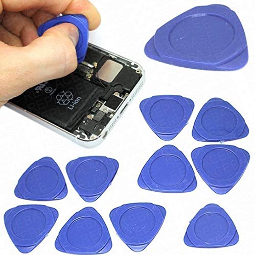 Deal Maniac 10 Pieces Universal Triangle Plastic Pry Opening Tool for Mobile Phone Laptop Table LCD Screen Case Disassembly Blue Guitar Picks