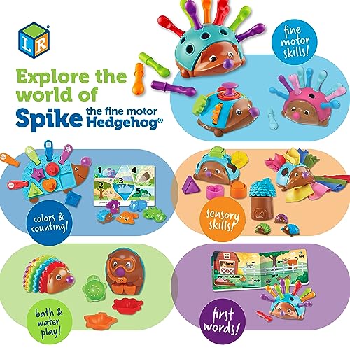 Learning Resources Spike The Fine Motor Hedgehog - Toddler Learning Toys, Fine Motor and Sensory Toys for Kids Ages 18+ months, Montessori Toys,Stocking Stuffers for Kids