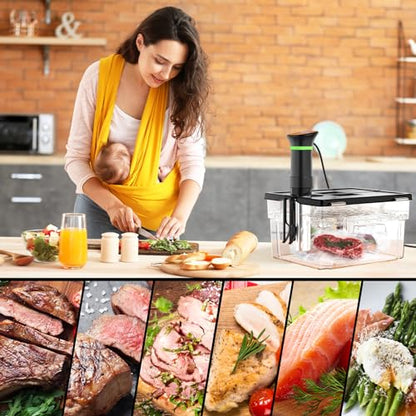 Sous Vide Machines, Immersion Circulators, Precision Cooker, with Recipe,Temperature and Time Digital Display Control, 1000W