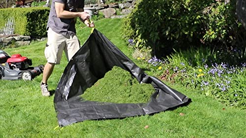 Allsop Home & Garden 31586 Clean-Up Canvas Super Duty Tarp with Interlocking Handles of 300 lb Capacity for Garden and Yard Waste