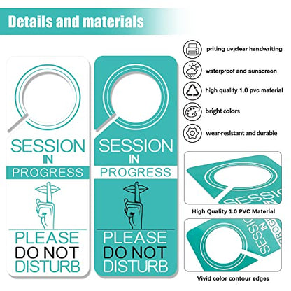 4 Pack Do Not Disturb Door Hanger Sign Funny, in Session Sign for Therapists, Massage, Spa Treatment, Counseling Sessions, Using in Any Places Like Deal for Offices, Clinics, Law Firms Gifts