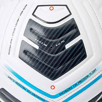 Nike Unisex's NK Academy - Team Recreational Soccer Ball, White/Black/(lt Blue Fury), 5