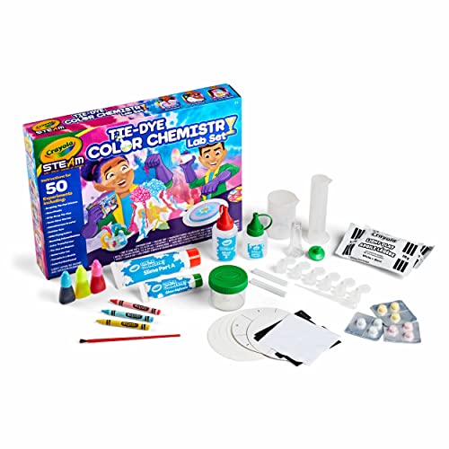 Crayola Tie Dye Color Chemistry Set for Kids, STEAM/STEM Activities, Educational Toy, Ages 7, 8, 9, 10