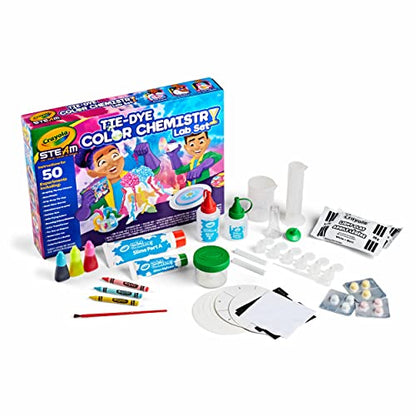 Crayola Tie Dye Color Chemistry Set for Kids, STEAM/STEM Activities, Educational Toy, Ages 7, 8, 9, 10