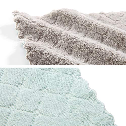 Hypermotion Microfiber Cleaning Cloth, Kitchen Towels, Double-Sided Microfiber Towel Lint Free Highly Absorbent Multi-Purpose Dust and Dirty Cleaning Supplies for Kitchen Car Cleaning. Pack of 12