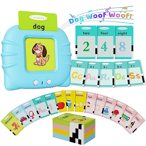 Aullsaty Toddler Toys Talking Flash Cards for 1 2 3 4 5 6 Year Old Boys and Girls, Autism Sensory Toys for Autistic Children, Learning Educational Montessori Speech Therapy 248 Sight Words Kids Gifts