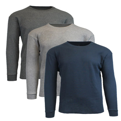 3-Pack Men's Long Sleeve Thermal Shirts (S-5XL)