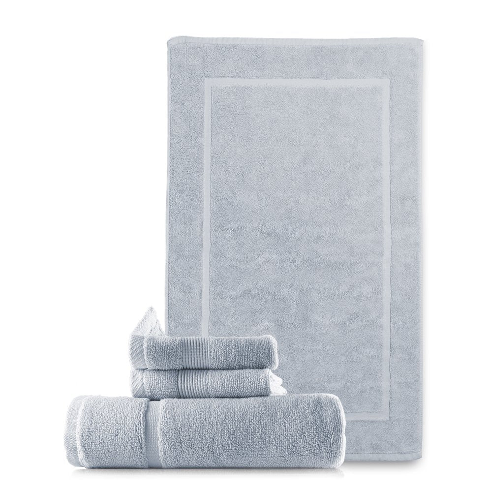  Bath Towel Collection, 100% Cotton Luxury Set of 12 Multipurpose Wash Cloths - Cream