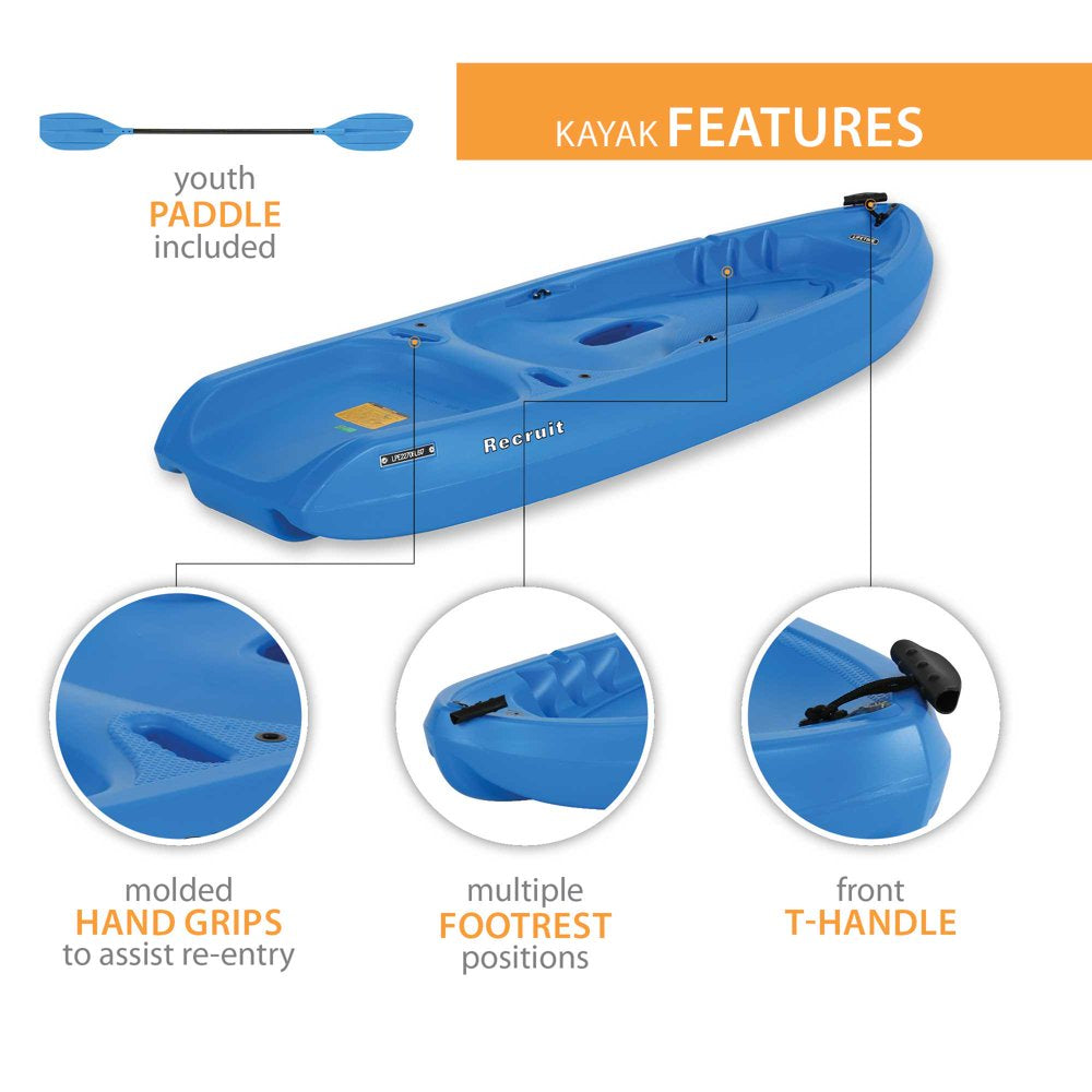 Lifetime Recruit 66 Youth Kayak - Dragonfly Blue - 90746