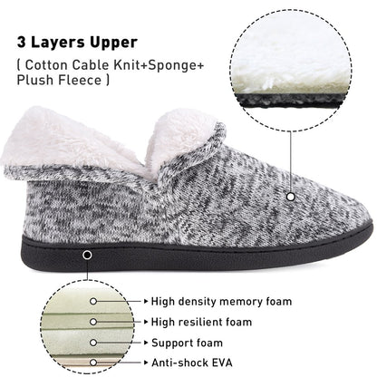 VONMAY Women's Fuzzy Slippers Booties Indoor Outdoor House Shoes