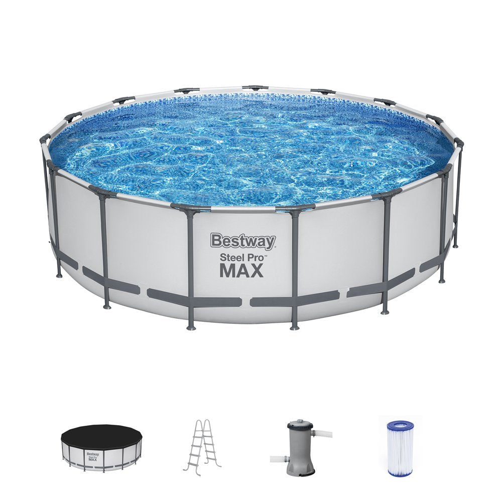 Bestway Steel Pro MAX 15' x 48" Round Above Ground Swimming Pool Set