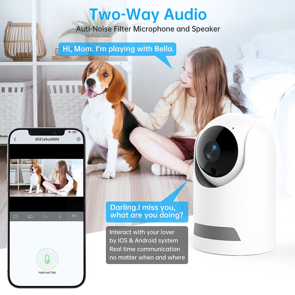 Baby Monitor, 360° Wireless 5G Nanny Cam with Safety Alerts, 4MP HD Wifi Camera for Human & Pet Detection, Home Security Camera with Two-Way Audio, Motion Tracking, IR Night Vision, Sleep Tracking