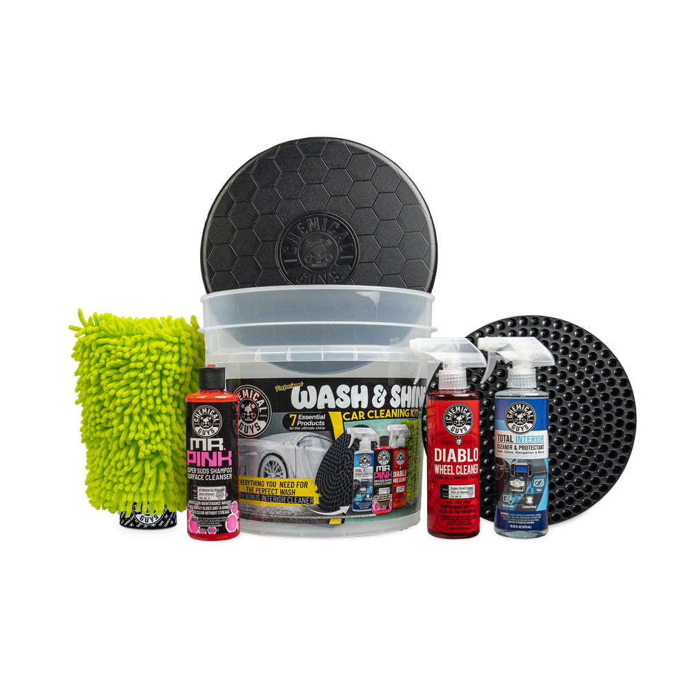 Chemical Guys Professional Wash & Shine Car Cleaning Kit (7 Essential Products)