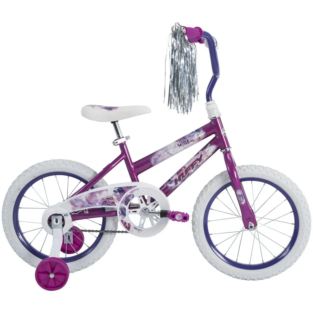 Huffy 16 in. Sea Star Kids Bike for Girls Ages 4 and up, Child, Metallic Purple