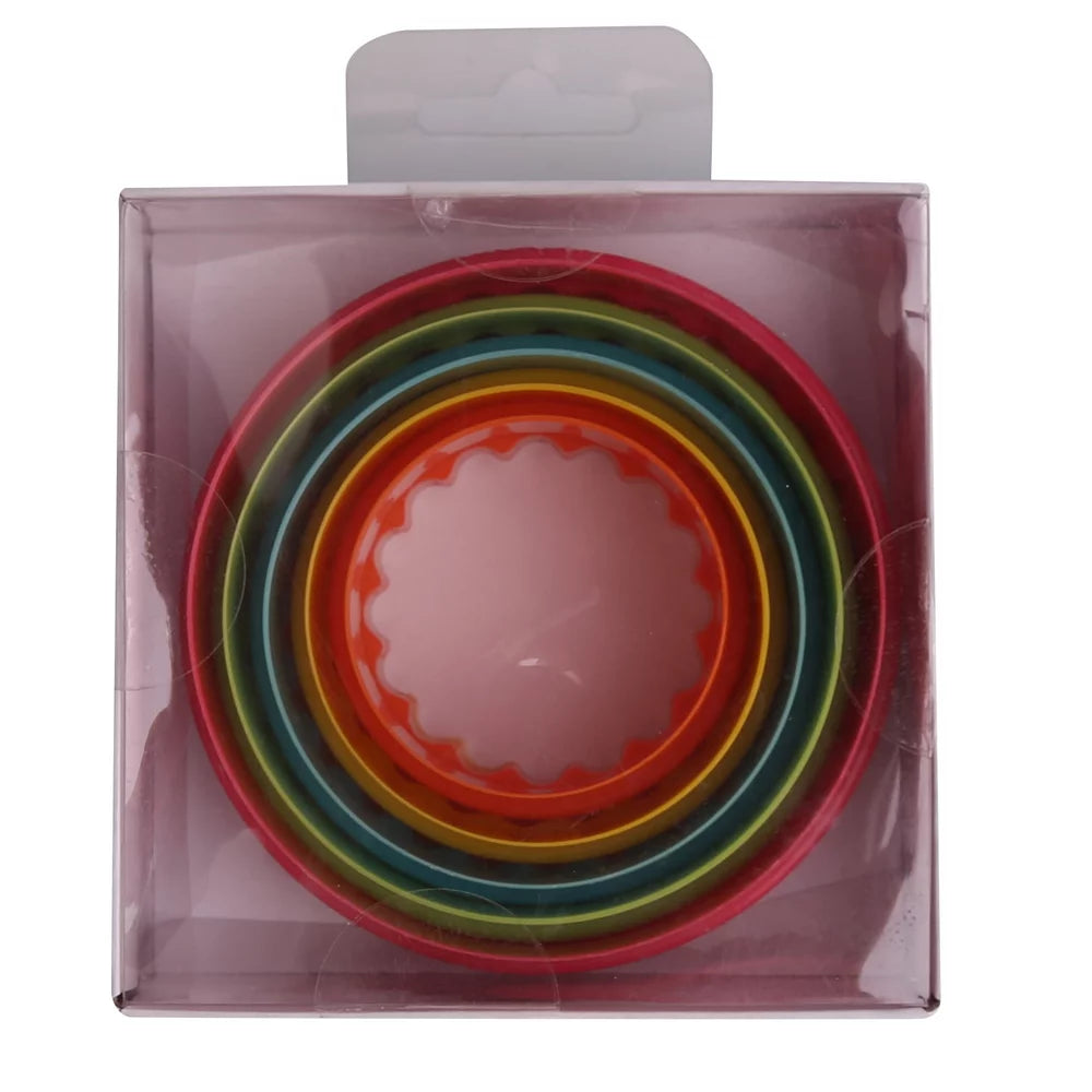 5 Round Cookie Cutter Set, Multi-Color, Plastic,  Way to Celebrate!