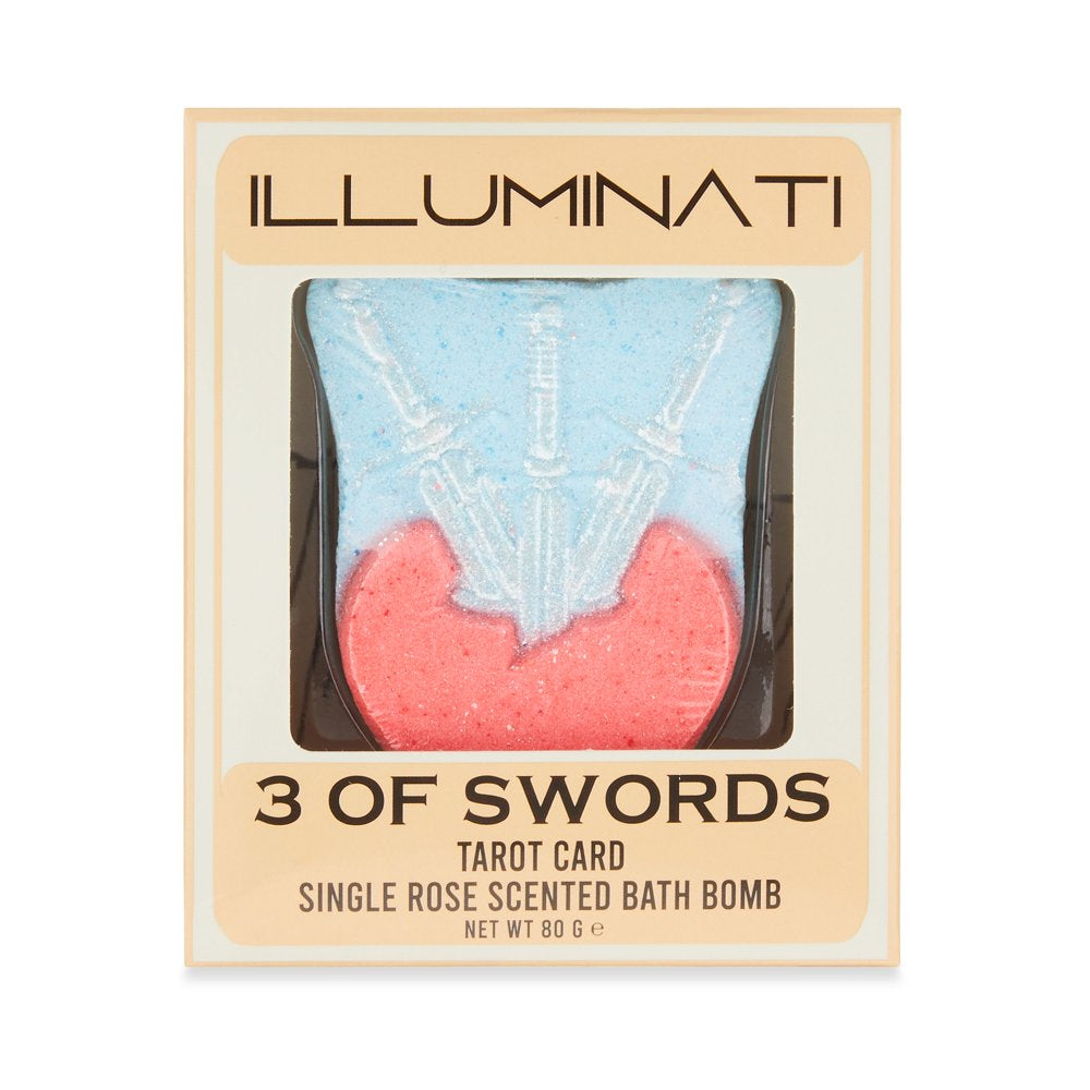 Illuminati Cosmetics 3 of Swords Rose Scented Tarot Bath Bomb