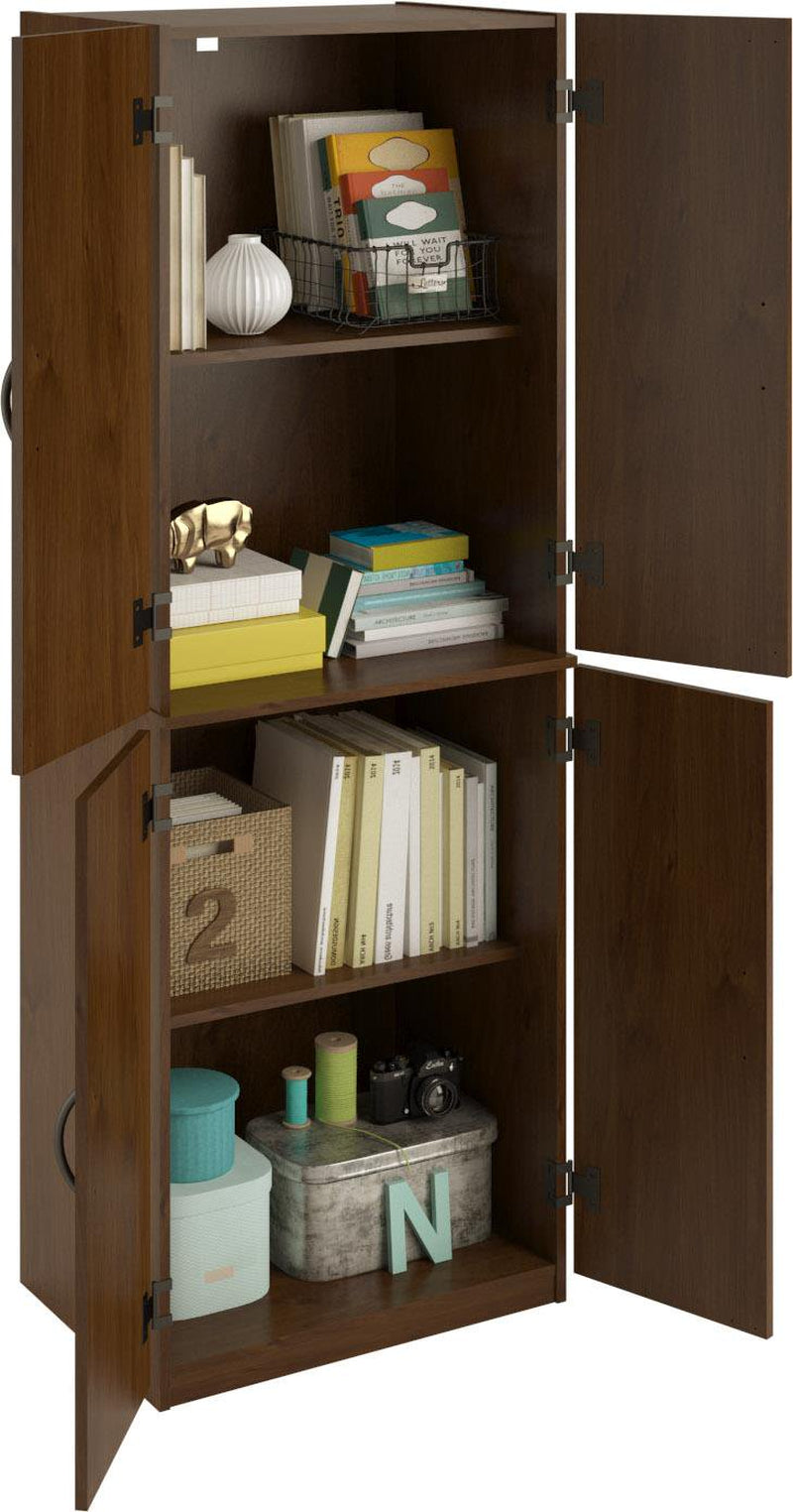 Mainstays 4-Door 5' Storage Cabinet, Espresso