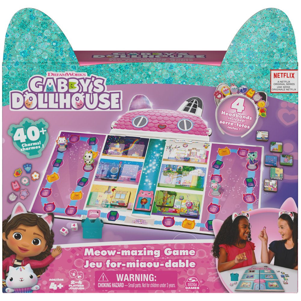 Gabby’s Dollhouse, Meow-mazing Board Game, for Kids Ages 4 and up