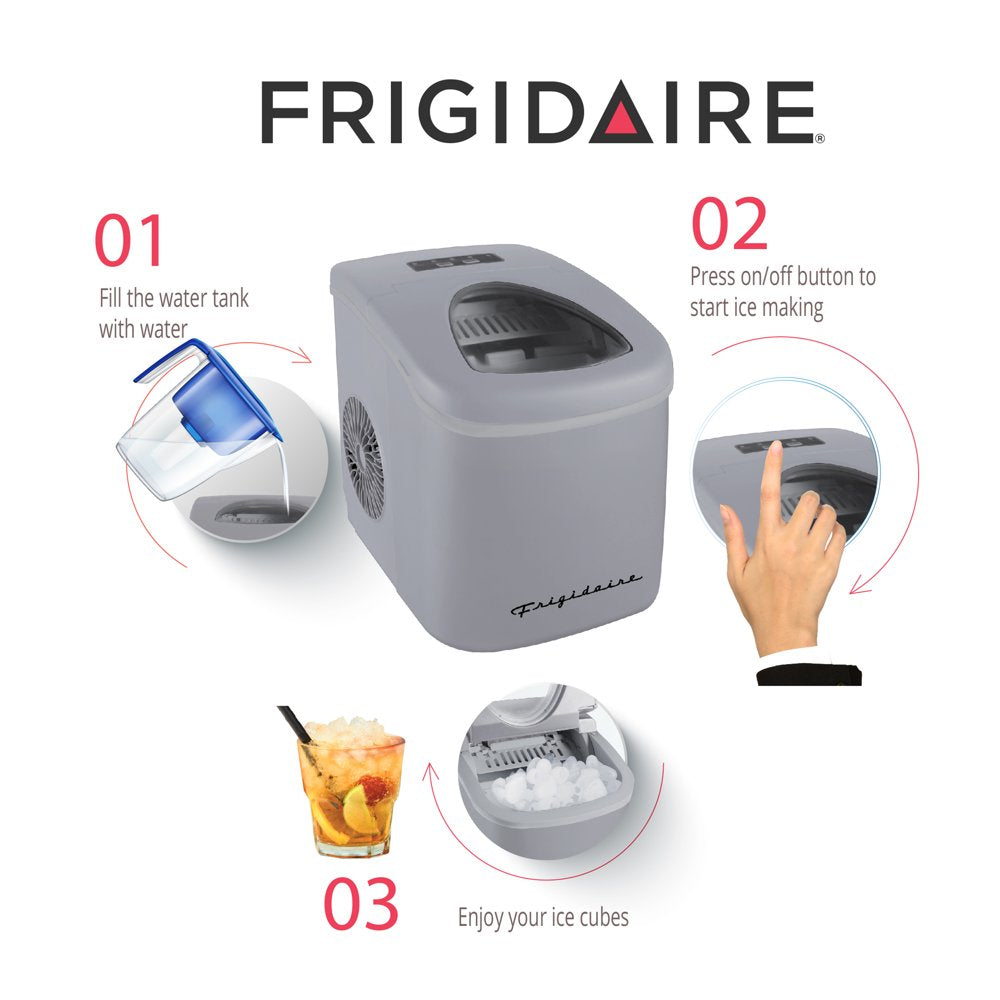 Frigidaire 26 lb Retro Bullet Ice Maker, Silver, EFIC128