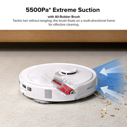 Roborock® Q Revo Robot Vacuum and Mop with Self-Emptying, Self-Drying, 5,500Pa Suction, Obstacle Avoidance(White)