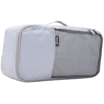  4-Piece Packing Cubes Set for Luggage and Travel, Silver